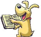 Dog reads about dog worming!